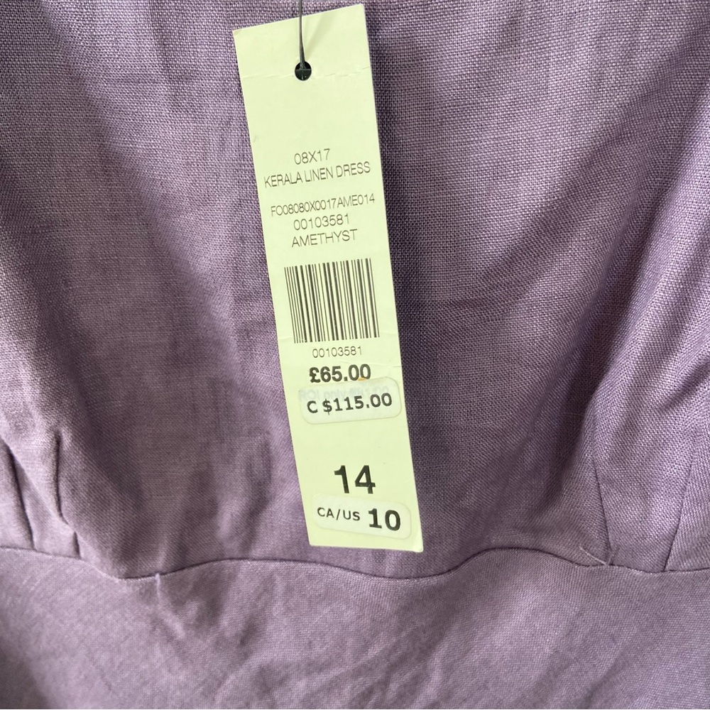 Long Tall Sally Purple Sleeveless Mid Calve Dress - Picture 4 of 8